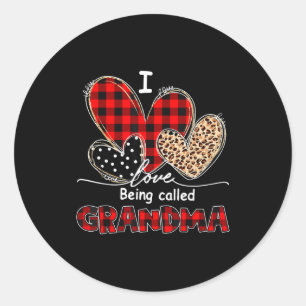 Oma rode plaid oma genoemd worden vind ik leuk ronde sticker