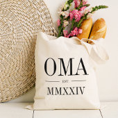 Oma Romeins numeriek jaar vastgesteld Tote Bag