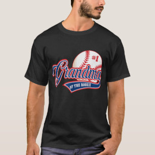 Oma Rookie van jaar 1ste verjaardag Baseball Theme T-shirt