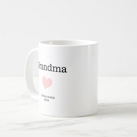 Oma, Roze hart, Eigen foto Koffiemok (Voorkant links)