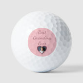 Oma Roze Harten Kleinkinderen Custom Photo Golfballen (Voorkant)