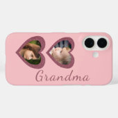 Oma Roze Harten Kleinkinderen Fotocollage Case-Mate iPhone Case (Achterkant (horizontaal))