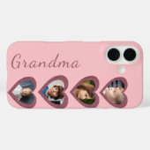 Oma Roze Harten Kleinkinderen Fotocollage Case-Mate iPhone Case (Achterkant (horizontaal))
