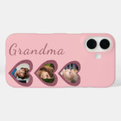 Oma Roze Harten Kleinkinderen Fotocollage Case-Mate iPhone Case (Achterkant (horizontaal))