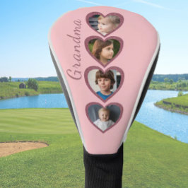 Oma Roze Harten Kleinkinderen Fotocollage Golfheadcover