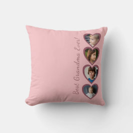 Oma Roze Harten Kleinkinderen Fotocollage Kussen