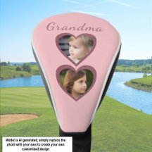 Oma Roze Hartjes 2 Kleinkinderen Fotocollage