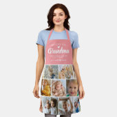 Oma Roze Schort met 13 Foto Collage (Gedragen)