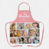 Oma Roze Schort met 13 Foto Collage (Voorkant)
