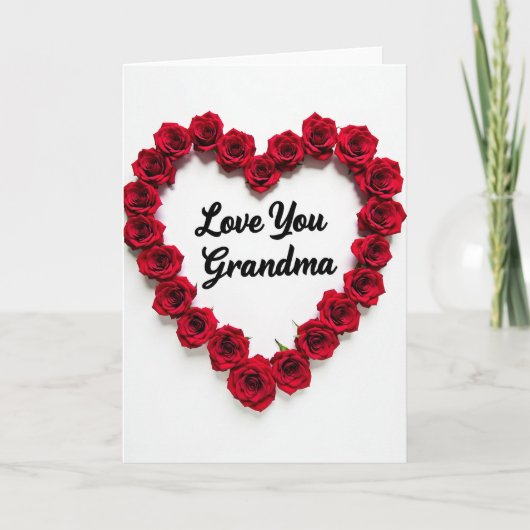 Oma Rozen Hartkaart Liefde Kaart (Voorkant)