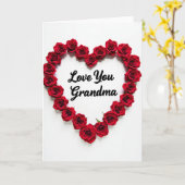 Oma Rozen Hartkaart Liefde Kaart (Gele Bloem)