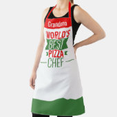 Oma - 's Werelds Beste Pizza Chef - rood wit groen Schort (Insitu)