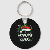 Oma Santa Claus Familie Kerst Squad Crew Ma Sleutelhanger (Voorkant)