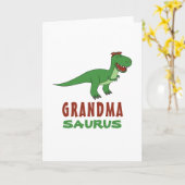 Oma-saurus Dinosaurus T-Rex Dino Oma Grootouder Kaart (Gele Bloem)
