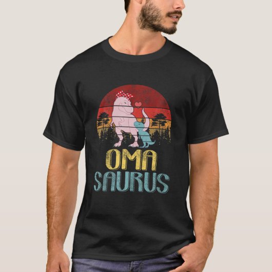 Oma Saurus Family Matchin T-shirt (Voorkant)