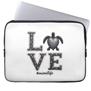 Oma Schildpad - Love Mimi Life Sea Turtle, Mimi T Laptop Sleeve