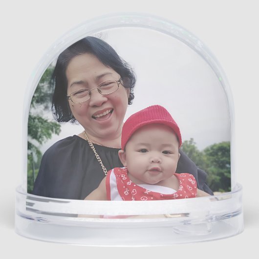 Oma script 2 foto sneeuwbol (Achterkant)