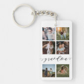 Oma Script | Kleinkinderen Fotogrid Collage Sleutelhanger (Voorkant)