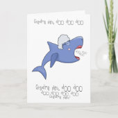 Oma shark card, kaart voor oma, baby haai (Voorkant)
