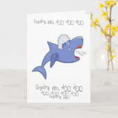 Oma shark card, kaart voor oma, baby haai (Gele Bloem)