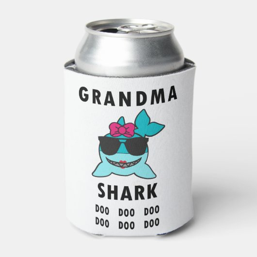 Oma Shark Doo Doo Doo Blikjeskoeler (Blikje Voorkant)