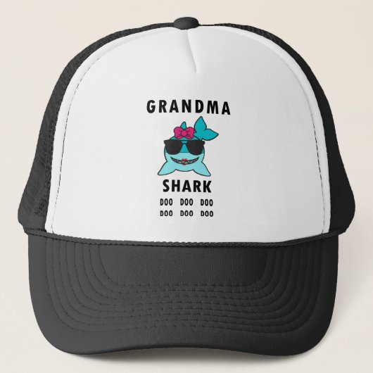 Oma Shark Doo Doo Doo Trucker Pet (Voorkant)
