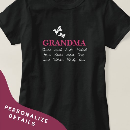 Oma Shirt met Grandchildren Names