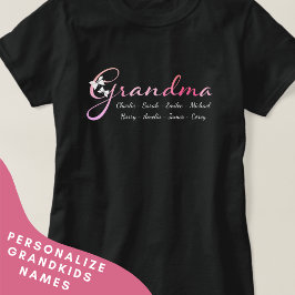 Oma Shirt met kleinkinderen Namen (kleurrijk)