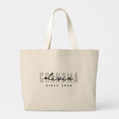 Oma Sinds 20XX Modern Eenvoudig Preppy Grote Tote Bag (Achterkant)