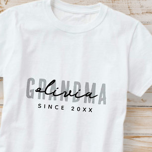 Oma Sinds 20XX Modern Eenvoudig Preppy T-shirt