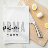 Oma Sinds 20XX Modern Eenvoudig Preppy Theedoek (Quarter Fold)