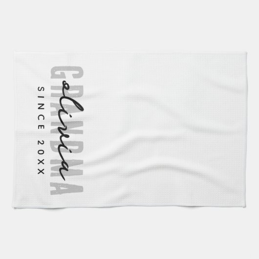 Oma Sinds 20XX Modern Eenvoudig Preppy Theedoek (Horizontaal)