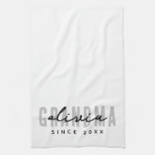 Oma Sinds 20XX Modern Eenvoudig Preppy Theedoek (Verticaal)