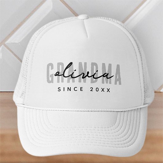 Oma Sinds 20XX Modern Eenvoudig Preppy Trucker Pet