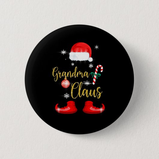Oma Sinterklaas Fun Familie Kerst Ps voor G Ronde Button 5,7 Cm (Voorkant)