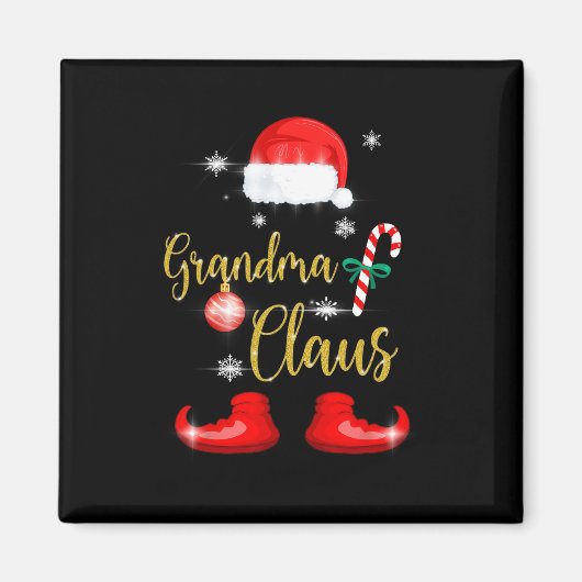 Oma Sinterklaas Leuk Familie Kerstmis Pjs voor G Magneet (Voorkant)