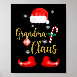 Oma Sinterklaas Leuk Familie Kerstmis Pjs voor G Poster