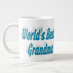 Oma sky blue halve typografie Moederdag Grote Koffiekop