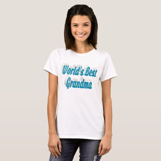 Oma sky blue text T-Shirt (Voorkant volledig)
