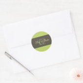 Oma Smith Polka Dots monogram/diy kleur Ronde Sticker (Envelop)