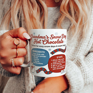 Oma Sneeuwdag Warme Chocolade Recept Met Sneeuwman Koffiemok