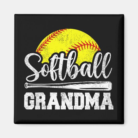 Oma Softball Speler Speldag Moeder#39; #39; s Magneet (Voorkant)