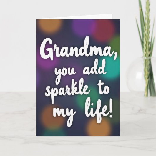 Oma Sparkle Lights Kaart (Voorkant)