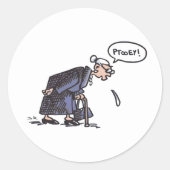 Oma Spugen! rond grote stickers (Voorkant)