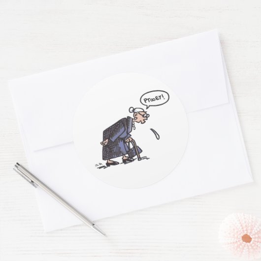 Oma Spugen! rond grote stickers (Envelop)