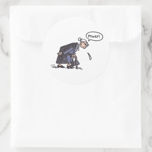 Oma Spugen! rond grote stickers (Tas)