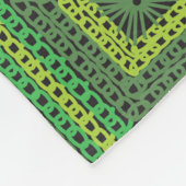 Oma Squares Groene Fleece Deken (Hoek)