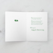 Oma, St. Patrick's Day Pet met bloemen Kaart (Binnen)