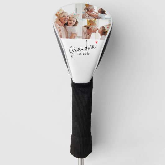 Oma Stelde Modern Schrift 3 Foto Golfheadcover (Voorkant)