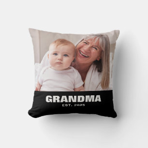 Oma Stelde Modern Vet Foto Op Kussen